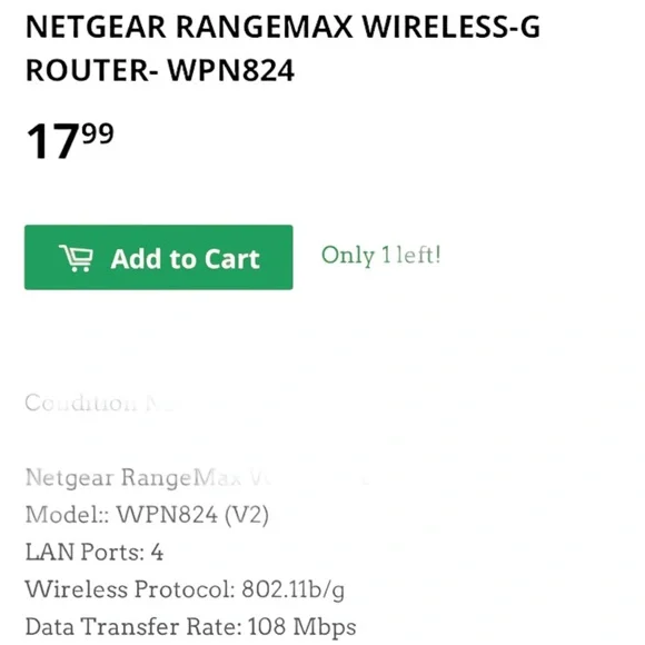 NETGEAR RANGEMAX Wireless Router WON824v377 - Picture 6 of 6